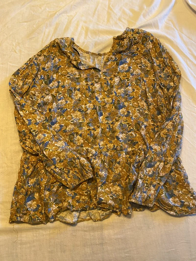 Tu Woman Flowery Blouse, 100% Viscose, soft in a UK 12 size